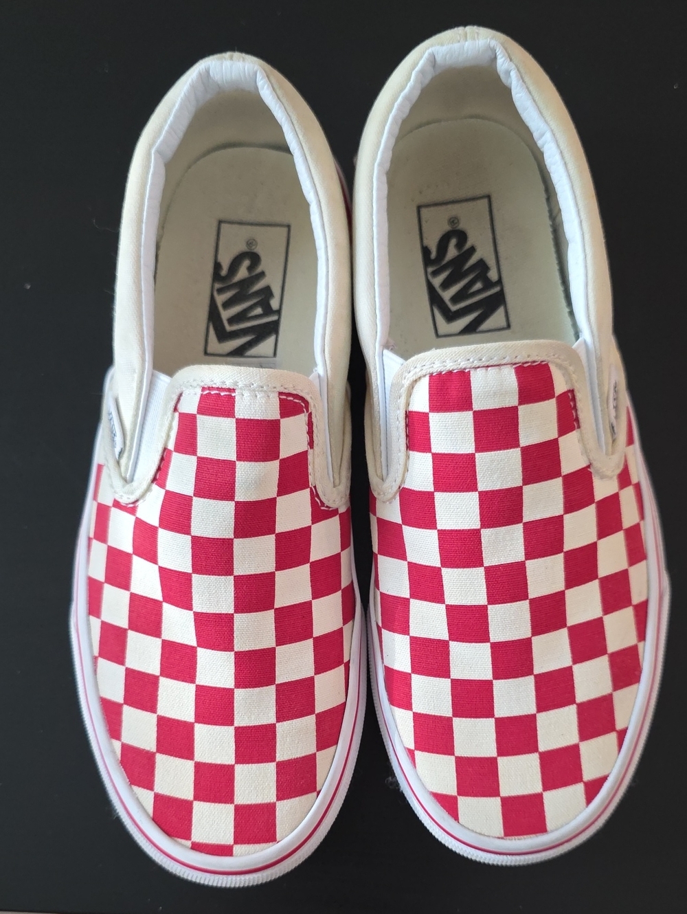 Vans Checkerboard Slip-On Racing Red Off-White Sneakers